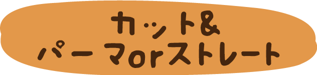 カット&パーマorストレ-トのセットメニュー